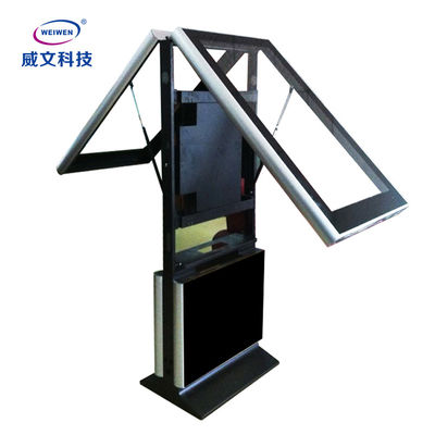 dubbele zij super dunne openluchtlcd touchscreen digitale monitorsignage totem