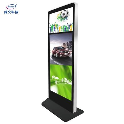 De twee Lcd Schermen de Digitale Signage het Comité van Vloerstaning Adverterende Speler van Wifi