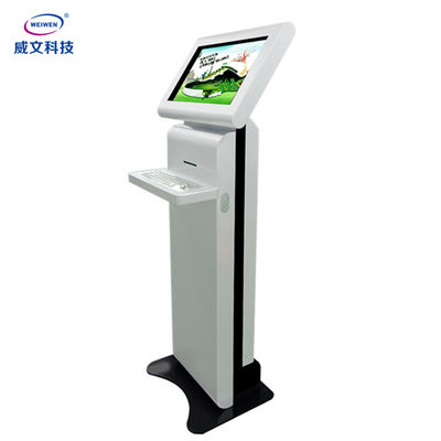 Vloer die allen in één Lcd Touch screen Reclametotem bevinden zich met Metaaltoetsenbord