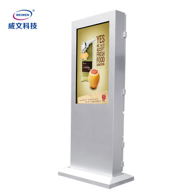 Ip 55 Lcd van de Vloertribune Openlucht Digitale Signage van de Reclamespeler Totem