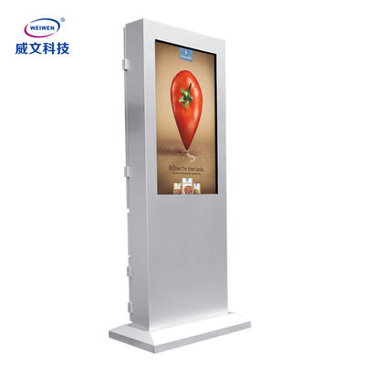 Ip 55 Lcd van de Vloertribune Openlucht Digitale Signage van de Reclamespeler Totem