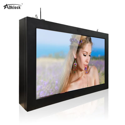 Aangemaakte Glas Openluchtlcd Opgezette het Scherm500cd/m2 1080p Ip55 Muur