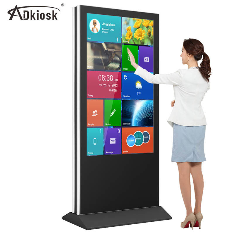 55inch tweezijdig Vrij Bevindend LCD Vertonings3g 4G 4mm Glas voor Winkelcomplex